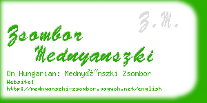 zsombor mednyanszki business card